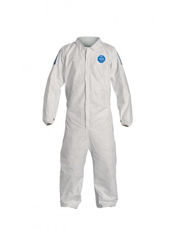 DuPont White Tyvek Disposable Coveralls With Collar, Case of 25