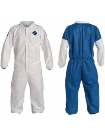 DuPont Coverall w/ Collar, Elastic Wrists, Elastic Ankles, Storm Flap, Tyvek® 400 Front, ProShield® 10...