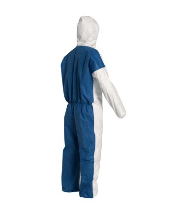 DuPont Coverall w/ Hood, Elastic Wrists, Elastic Ankles, Storm Flap, Tyvek® 400 Front, ProShield® 10...