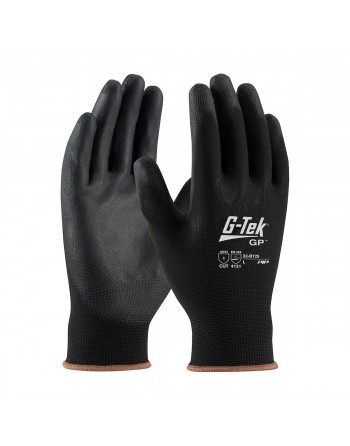 G-Tek® Seamless Knit Nylon Blend Glove with Polyurethane Coated Flat Grip on Palm & Fingers, Dozen